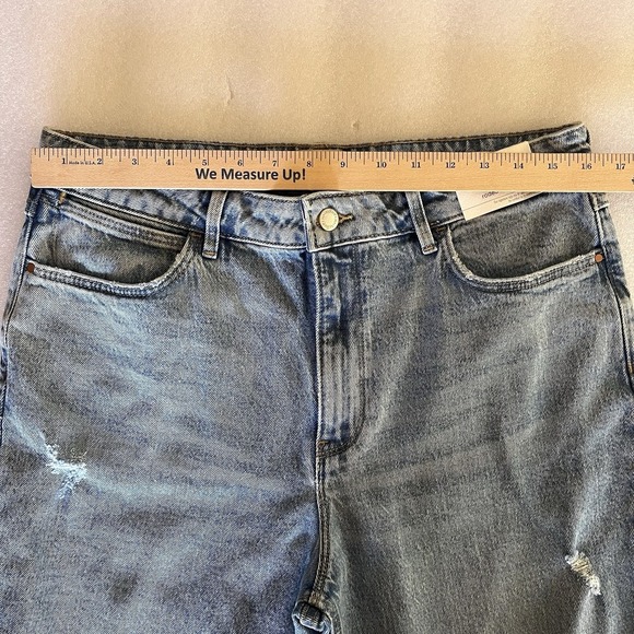 Wrangler High Rise Rodeo Straight Crop Distressed Denim Women's 14/32 NWT - Picture 4 of 9